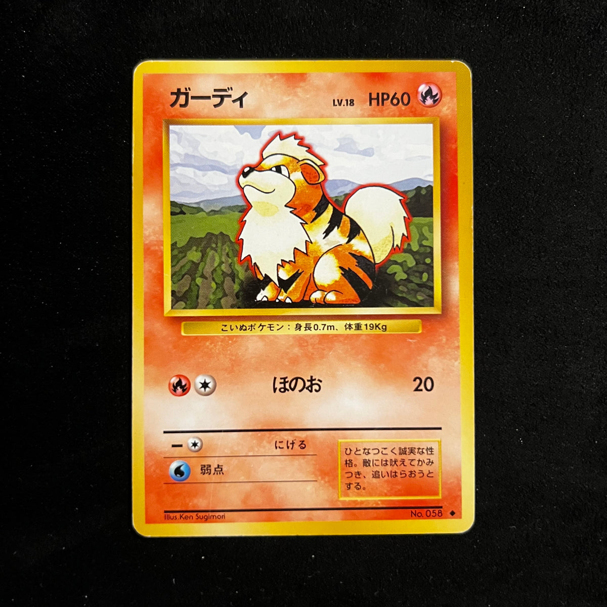 Growlithe Base Set — Base Set, Japanese Pokémon card in Excellent condition