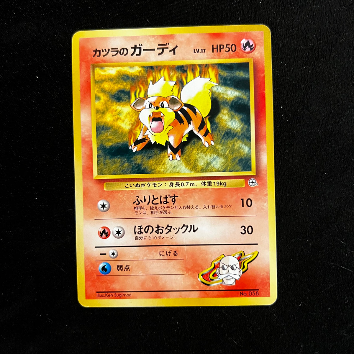 Blaine's Growlithe Gym — Gym Challenge, Japanese Pokémon card in Lightly Played condition