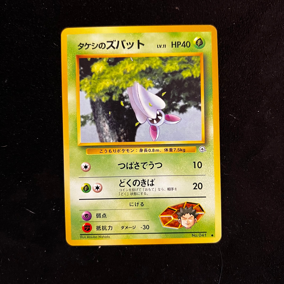 Brock's Zubat Gym — Gym Heroes, Japanese Pokémon card in Near Mint condition